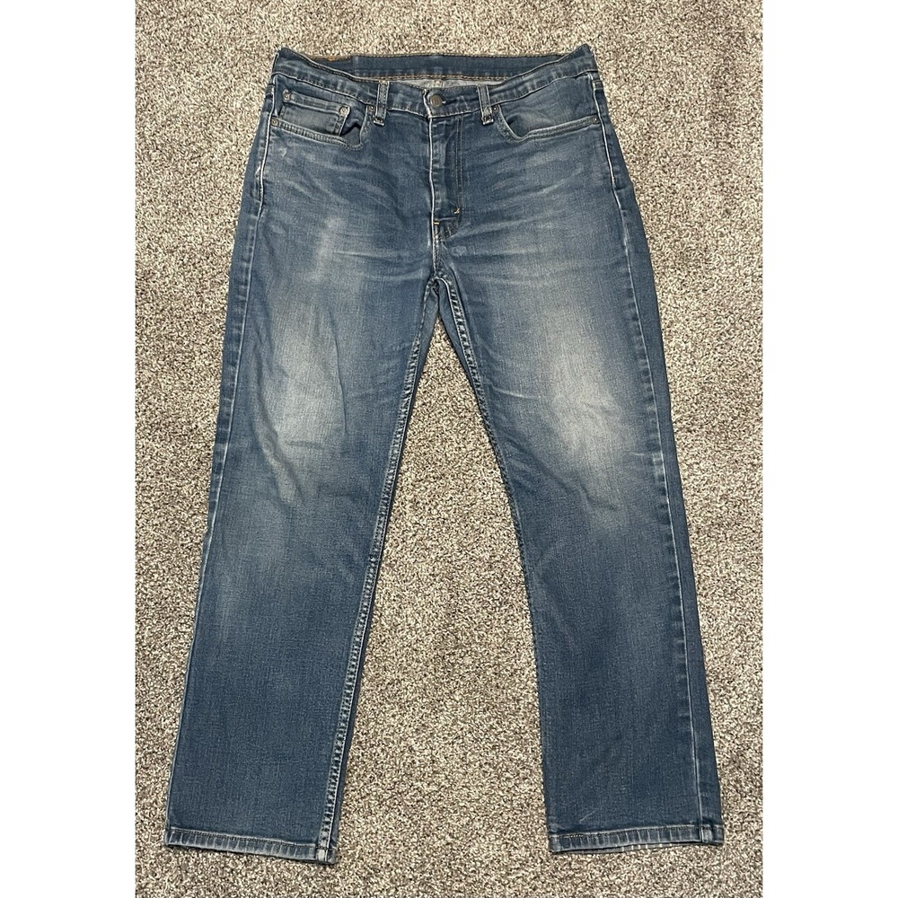 Levi's 514 Straight Fit Jeans Men 34x30 Blue Medium Wash Classic Denim Pants